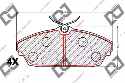 Комплект тормозных колодок DJ PARTS BP2031